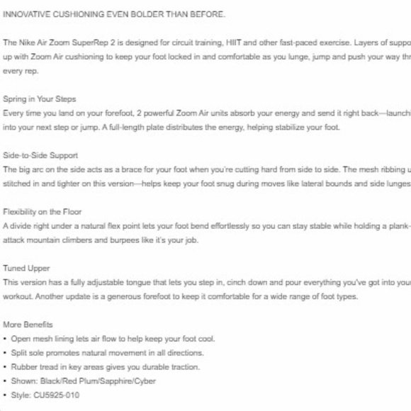 Nike Air Zoom SuperRep 2 Sneaker - Picture 6 of 6